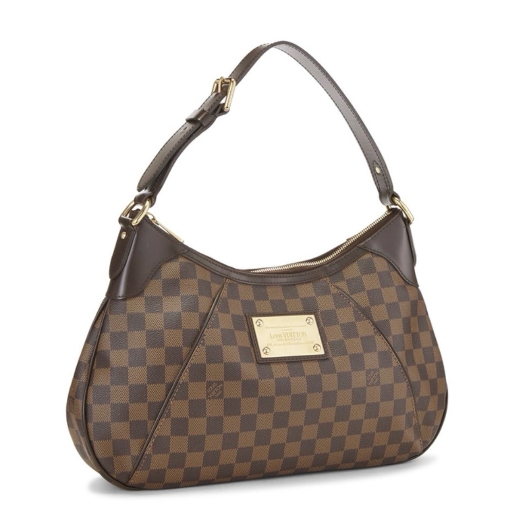 ❌SOLD❌ Louis Vuitton Thames GM Hobo Shoulder Bag. Damier Ebene. Canvas Leather.